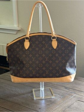 Louis Vuitton LV Lockit Horizontal Brown Monogram Shoulder BAG EUC